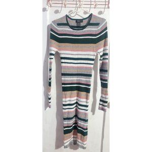 Multicolor Striped Sweater Dress